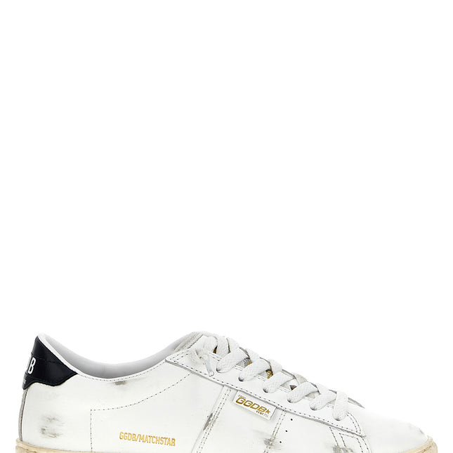 Golden Goose Blue Cowhide Low Top Sneakers