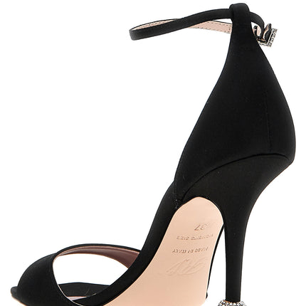 Roger Vivier Black Viscose Stiletto Heel Sandals