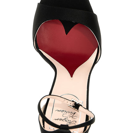 Roger Vivier Black Viscose Stiletto Heel Sandals