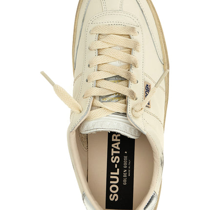 Golden Goose Silver Lamb Leather Low Top Sneakers