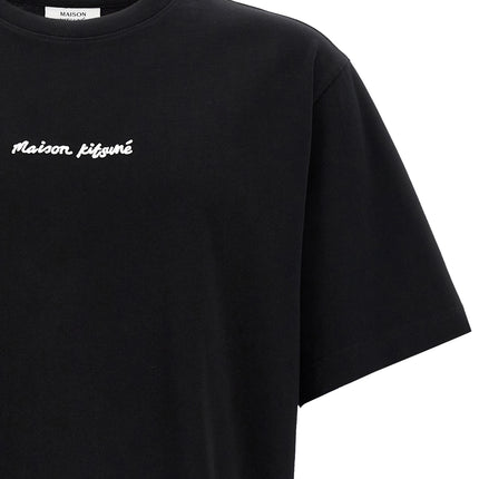 Maison Kitsuné Black Cotton T-Shirt