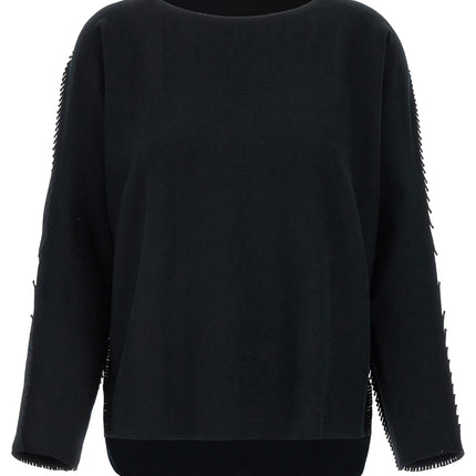 Issey Miyake Black Cotton Cardigan