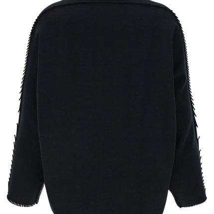 Issey Miyake Black Cotton Cardigan