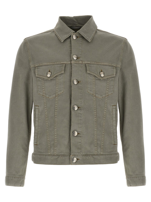 Brunello Cucinelli Gray Cotton Denim Jacket