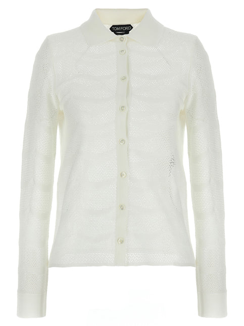 Tom Ford White Cotton Cardigan