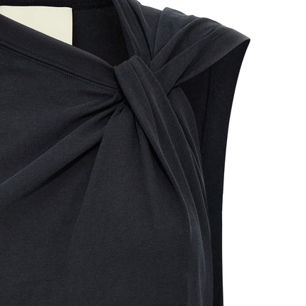 Isabel Marant Black Cotton Sleeveles T-Shirt