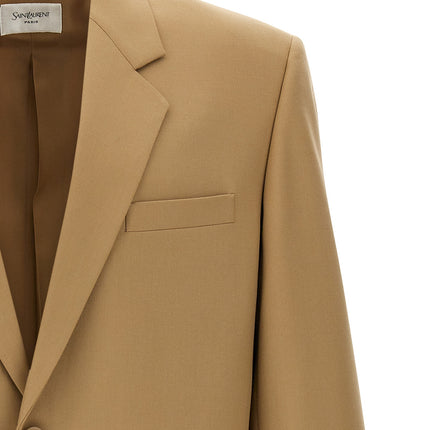 Saint Laurent Beige Wool Blazer