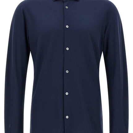 ZANONE Blue Cotton Blouse