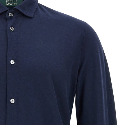 ZANONE Blue Cotton Blouse