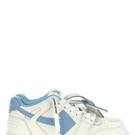 Off-White Blue Bovine Leather Low Top Sneakers