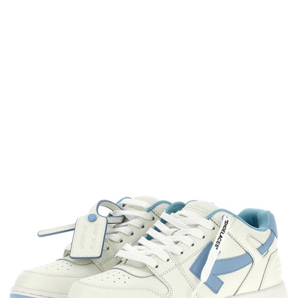 Off-White Blue Bovine Leather Low Top Sneakers