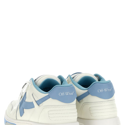 Off-White Blue Bovine Leather Low Top Sneakers
