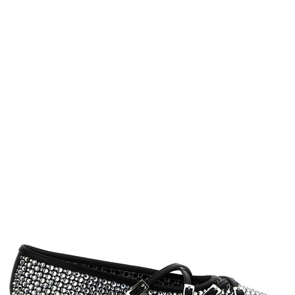MACH & MACH Black Polyamide Ballet Flats