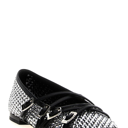 MACH & MACH Black Polyamide Ballet Flats