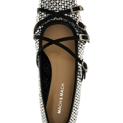 MACH & MACH Black Polyamide Ballet Flats