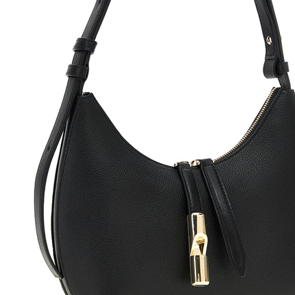 Furla Black Leather Shoulder Bag