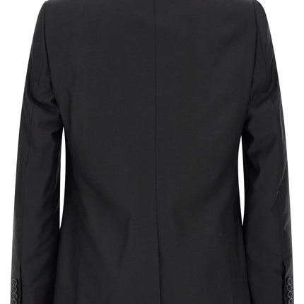 Dolce & Gabbana Black Virgin Wool Two-Piece Suit
