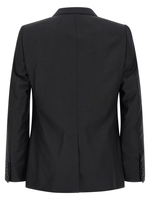 Dolce & Gabbana Black Virgin Wool Two-Piece Suit