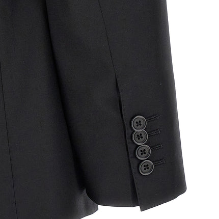 Dolce & Gabbana Black Virgin Wool Two-Piece Suit