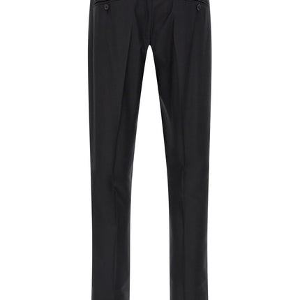 Dolce & Gabbana Black Virgin Wool Two-Piece Suit