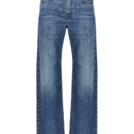 Brunello Cucinelli Blue Cotton Straight-Leg Jeans