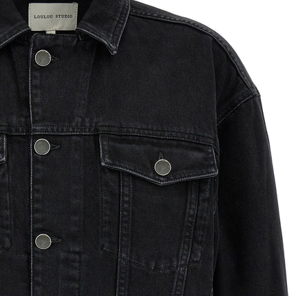 Loulou De Saison Black Organic Cotton Denim Jacket