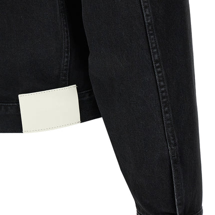 Loulou De Saison Black Organic Cotton Denim Jacket