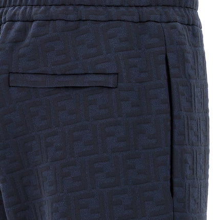 Fendi Blue Polyester Joggers (Workout Pants)