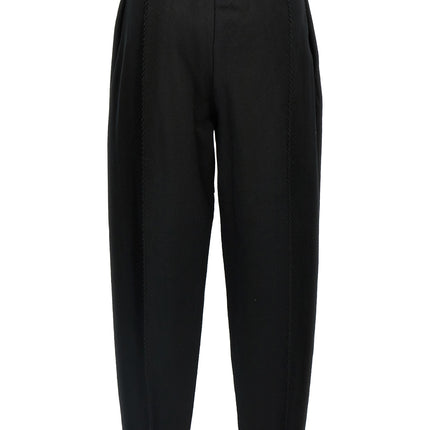 Issey Miyake Black Cotton Casual Pants