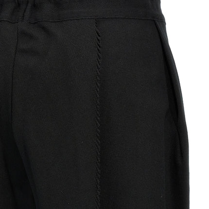 Issey Miyake Black Cotton Casual Pants