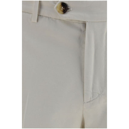 Brunello Cucinelli White Cotton Casual Pants