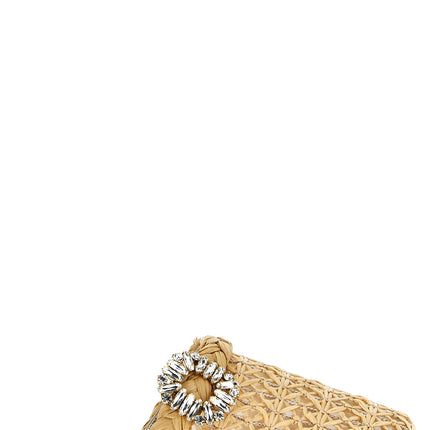 Roger Vivier Beige Raffia Mules