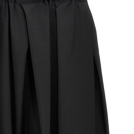 Comme Des Garçons Black Wool Midi Skirt