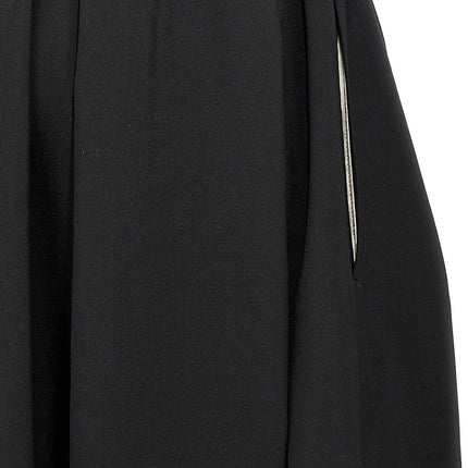 Comme Des Garçons Black Wool Midi Skirt