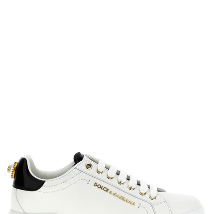 Dolce & Gabbana Bicolor Calfskin Low Top Sneakers