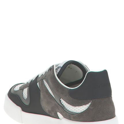 Dolce & Gabbana Gray Calfskin Athletic Sneakers