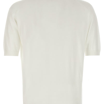 JOHN SMEDLEY White Cotton Polo Shirt