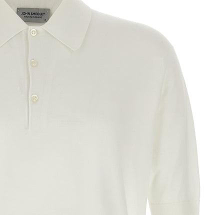 JOHN SMEDLEY White Cotton Polo Shirt