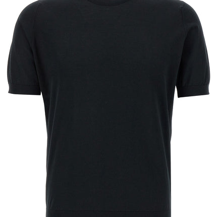 JOHN SMEDLEY Black Cotton T-Shirt