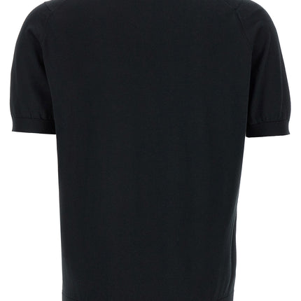 JOHN SMEDLEY Black Cotton T-Shirt