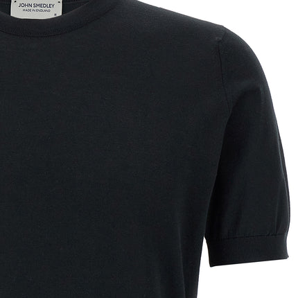 JOHN SMEDLEY Black Cotton T-Shirt
