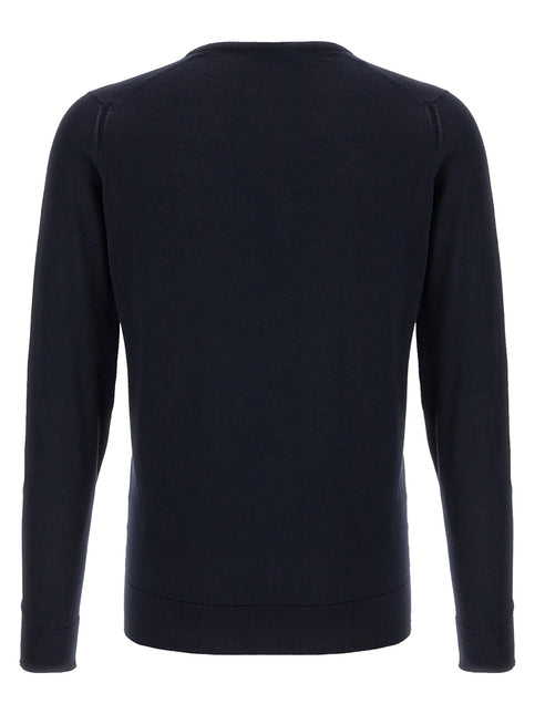 JOHN SMEDLEY Blue Cotton Cardigan