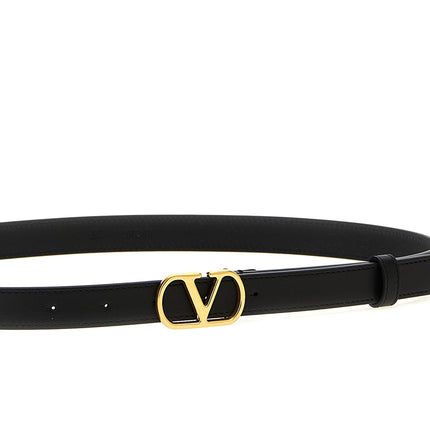 Valentino Garavani Black Calfskin Regular Belt
