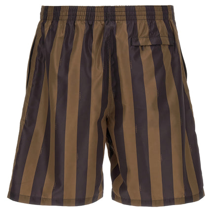 Fendi Brown Polyester Swim Shorts