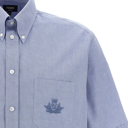 Fendi Blue Cotton Blouse