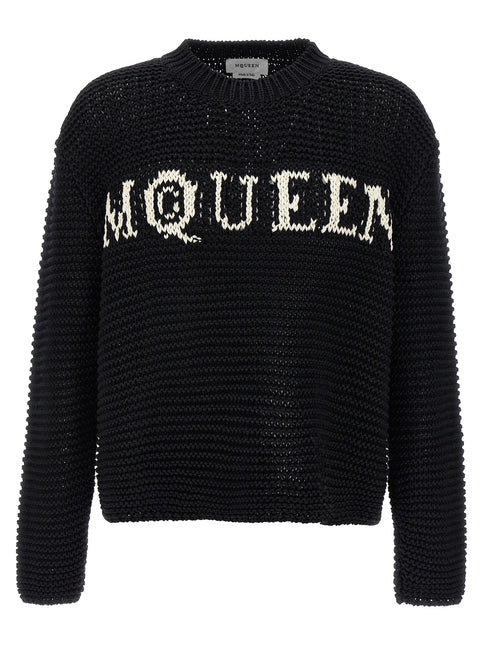 Alexander McQueen Bicolor Cotton Cardigan