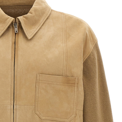 Golden Goose Beige Cowhide Leather Jacket