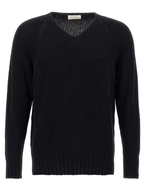 MA'RY'YA Black Cotton Cardigan