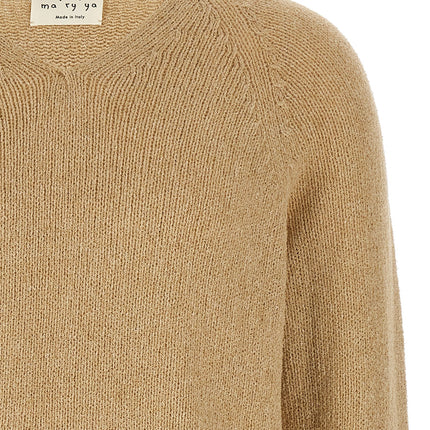 MA'RY'YA Beige Cotton Cardigan
