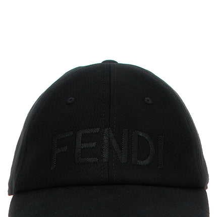 Fendi Black Cotton Cap (Baseball Hat)